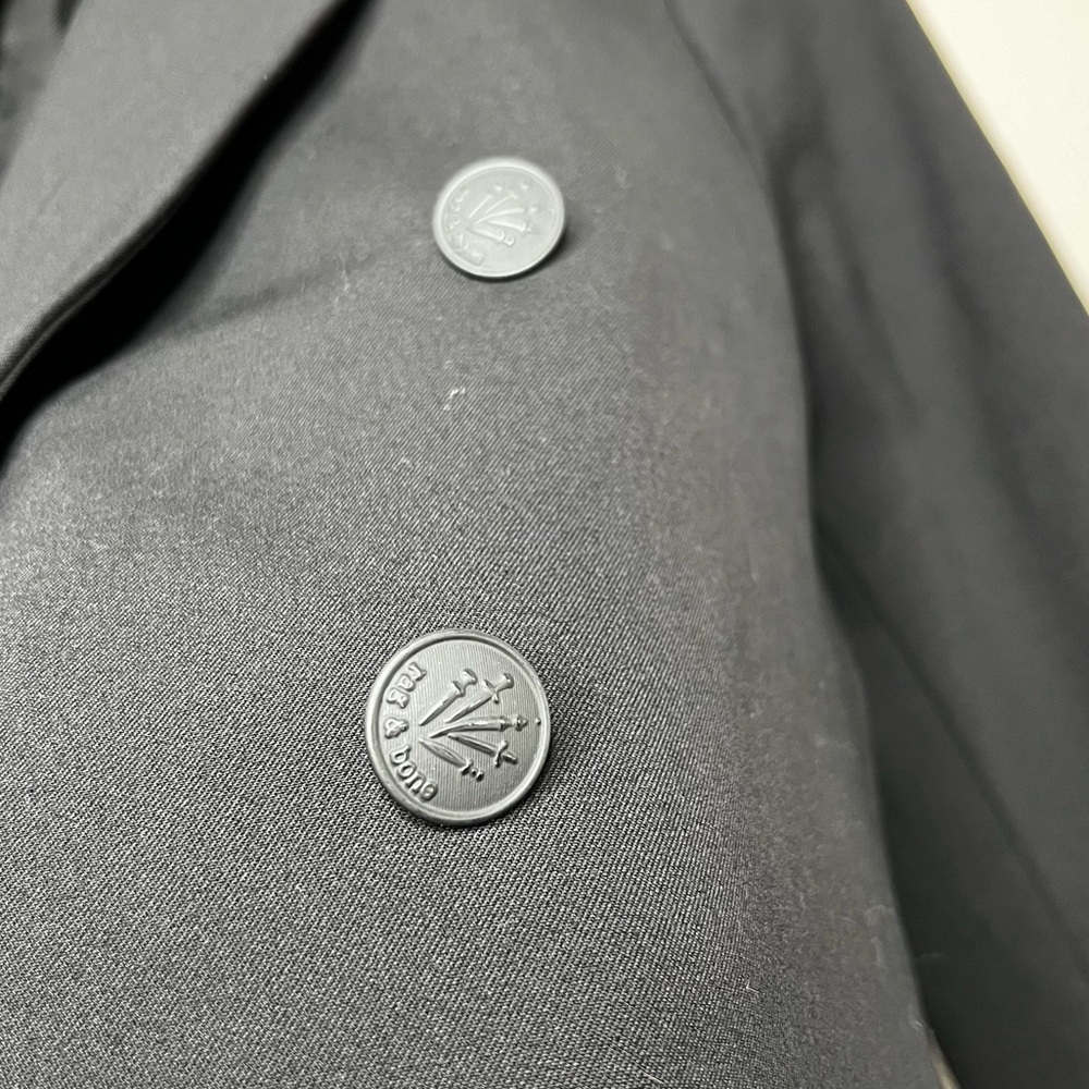 Rag & Bone Black Twill Blazer Double Breasted Buttons - Picture 7 of 9